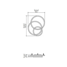 Load image into Gallery viewer, Frame LED Ceiling / Wall Light - line drawing.
