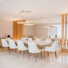 Load image into Gallery viewer, Frame LED Pendant Light in dining room.

