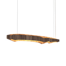 Load image into Gallery viewer, Horizon LED Linear Pendant Light in Teak (55.12-Inch).

