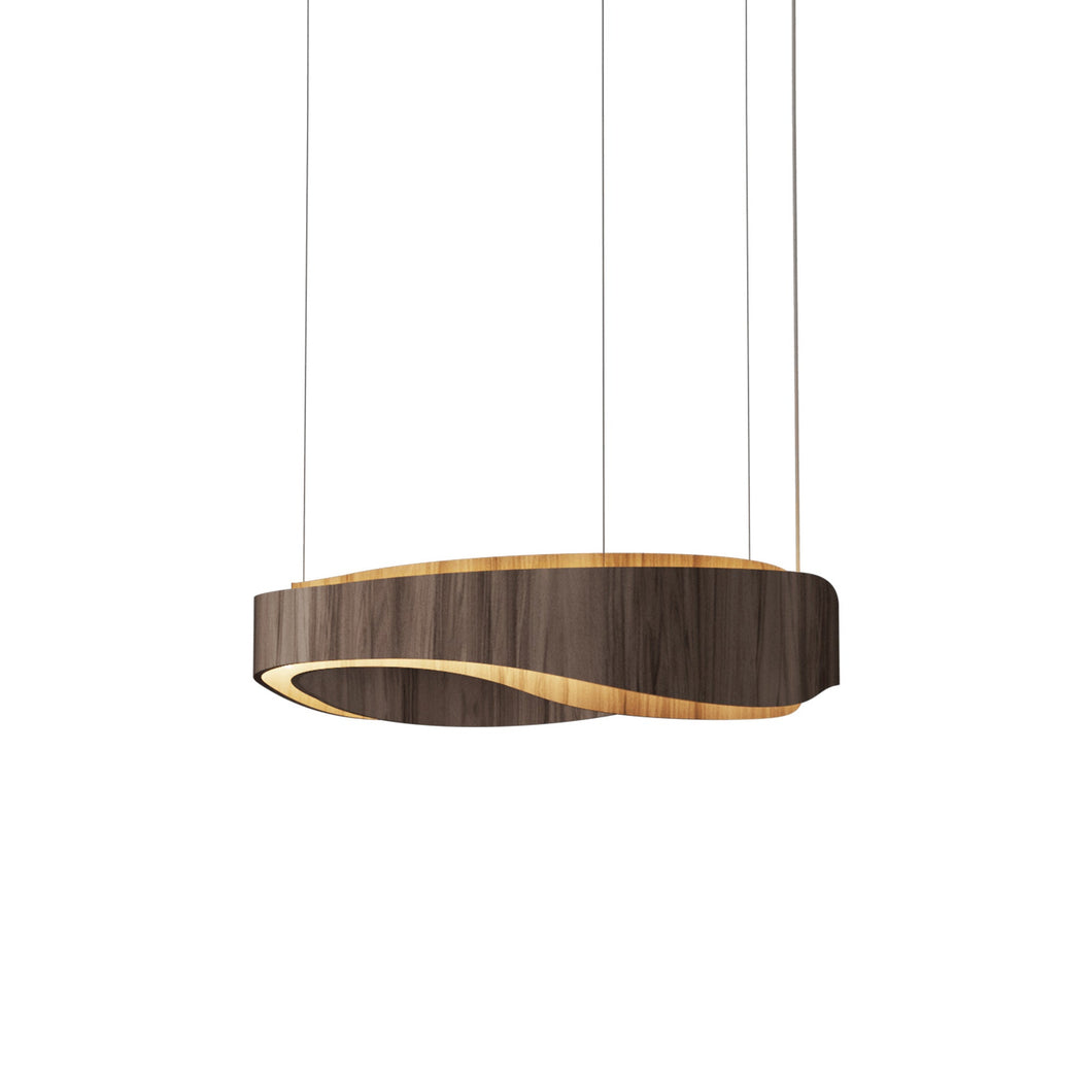 Horizon LED Pendant Light in American Walnut (23.62-Inch).