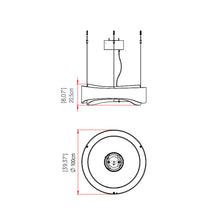 Load image into Gallery viewer, Horizon LED Pendant Light - line drawing.
