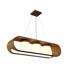 Load image into Gallery viewer, Sfera Linear Pendant Light in Teak.
