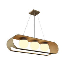 Load image into Gallery viewer, Sfera Linear Pendant Light in Maple.
