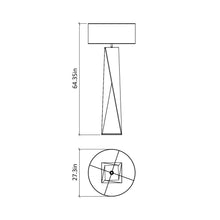 Load image into Gallery viewer, Spin Floor Lamp - line drawing.
