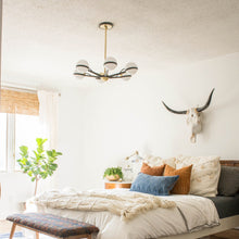 Load image into Gallery viewer, Ace Chandelier in bedroom.
