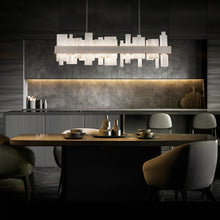 Load image into Gallery viewer, Acropolis LED Chandelier in dining room.
