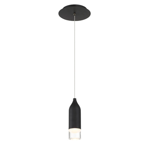 Action LED Mini Pendant Light in Black.