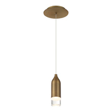 Load image into Gallery viewer, Action LED Mini Pendant Light in Aged Brass.
