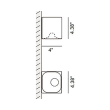 Load image into Gallery viewer, Aede LED Wall Light - line drawing.
