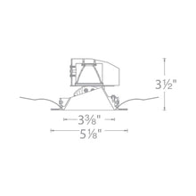 Load image into Gallery viewer, Aether 3.5 Inch Adjustable Round LED Recessed Trim - line drawing.

