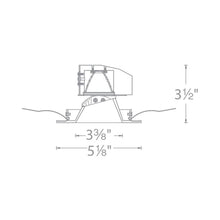 Load image into Gallery viewer, Aether 3.5 Inch Adjustable Square LED Recessed Trim - line drawing.
