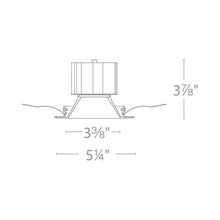 Load image into Gallery viewer, Aether 3.5 Inch Round Downlight LED Recessed Trim - line drawing.

