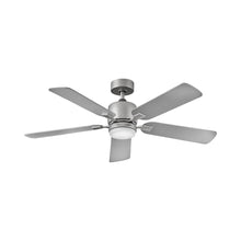 Load image into Gallery viewer, Afton LED Ceiling Fan in Satin Steel.
