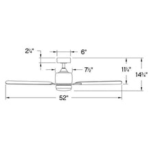 Load image into Gallery viewer, Afton Led Ceiling Fanin - line drawing.
