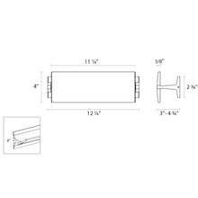 Load image into Gallery viewer, Aileron™ LED Wall Light - line drawing.

