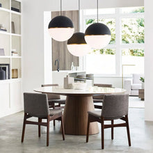 Load image into Gallery viewer, Akova Grande Pendant Light in dining room.
