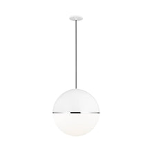 Load image into Gallery viewer, Akova Grande Pendant Light in White/Chrome (X-Large).
