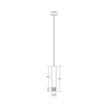 Load image into Gallery viewer, ALC™ LED Pendant Light - line drawing.
