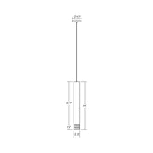 Load image into Gallery viewer, ALC™ LED Pendant Light - line drawing.

