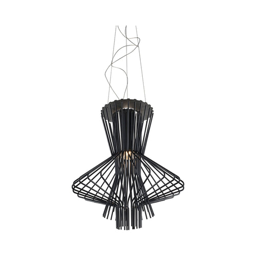 Allegretto Ritmico Suspension Light in Black.
