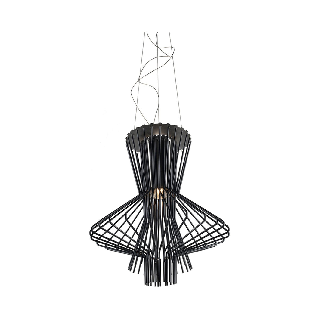 Allegretto Ritmico Suspension Light in Black.