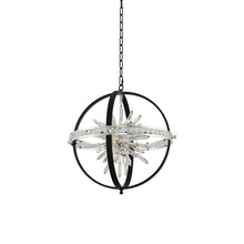 Load image into Gallery viewer, Angelo Pendant Light in Matte Black/Polished Silver (Medium).
