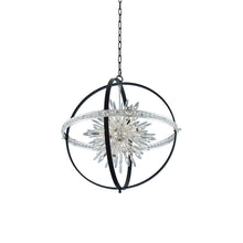 Load image into Gallery viewer, Angelo Pendant Light in Matte Black/Polished Silver (Large).
