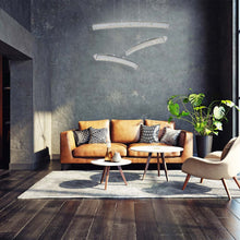 Load image into Gallery viewer, Aries LED Linear Pendant Light in living room.
