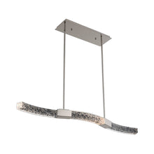 Load image into Gallery viewer, Athena LED Linear Pendant Light in Polished Nickel.
