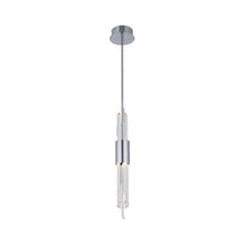 Load image into Gallery viewer, Lucca LED Mini Pendant Light in Polished Chrome &amp; Matte White.
