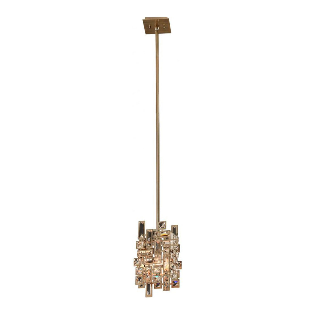 Vermeer Mini Pendant Light in Brushed Champagne Gold.