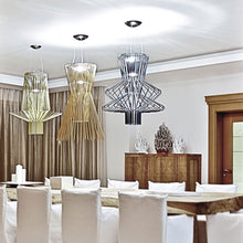 Load image into Gallery viewer, Allegro Ritmico Suspension Light in dining room.
