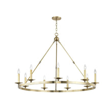 Load image into Gallery viewer, Allendale Chandelier in 9-Light/Aged Brass.
