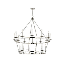 Load image into Gallery viewer, Allendale Chandelier in 20-Light/Polished Nickel.
