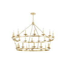 Load image into Gallery viewer, Allendale Chandelier in 28-Light/Aged Brass.
