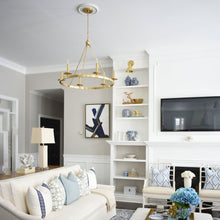 Load image into Gallery viewer, Allendale Chandelier in living room.
