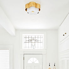 Load image into Gallery viewer, Allure Flush Mount Ceiling Light in bathroom.
