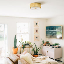 Load image into Gallery viewer, Allure Flush Mount Ceiling Light in living room.
