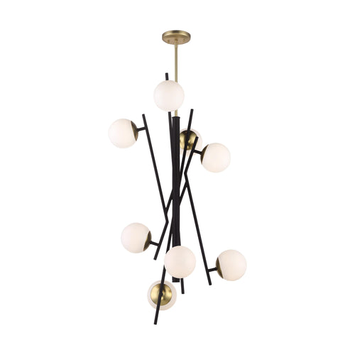 Alluria 8-Light Foyer Pendant Light in Weathered Black.