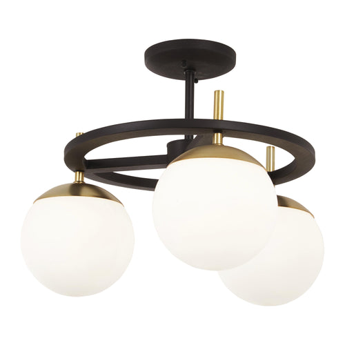 Alluria Semi-Flush Mount Ceiling Light in Weathered Black.