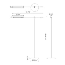 Load image into Gallery viewer, Astrid LED Floor Lamp - line drawing.

