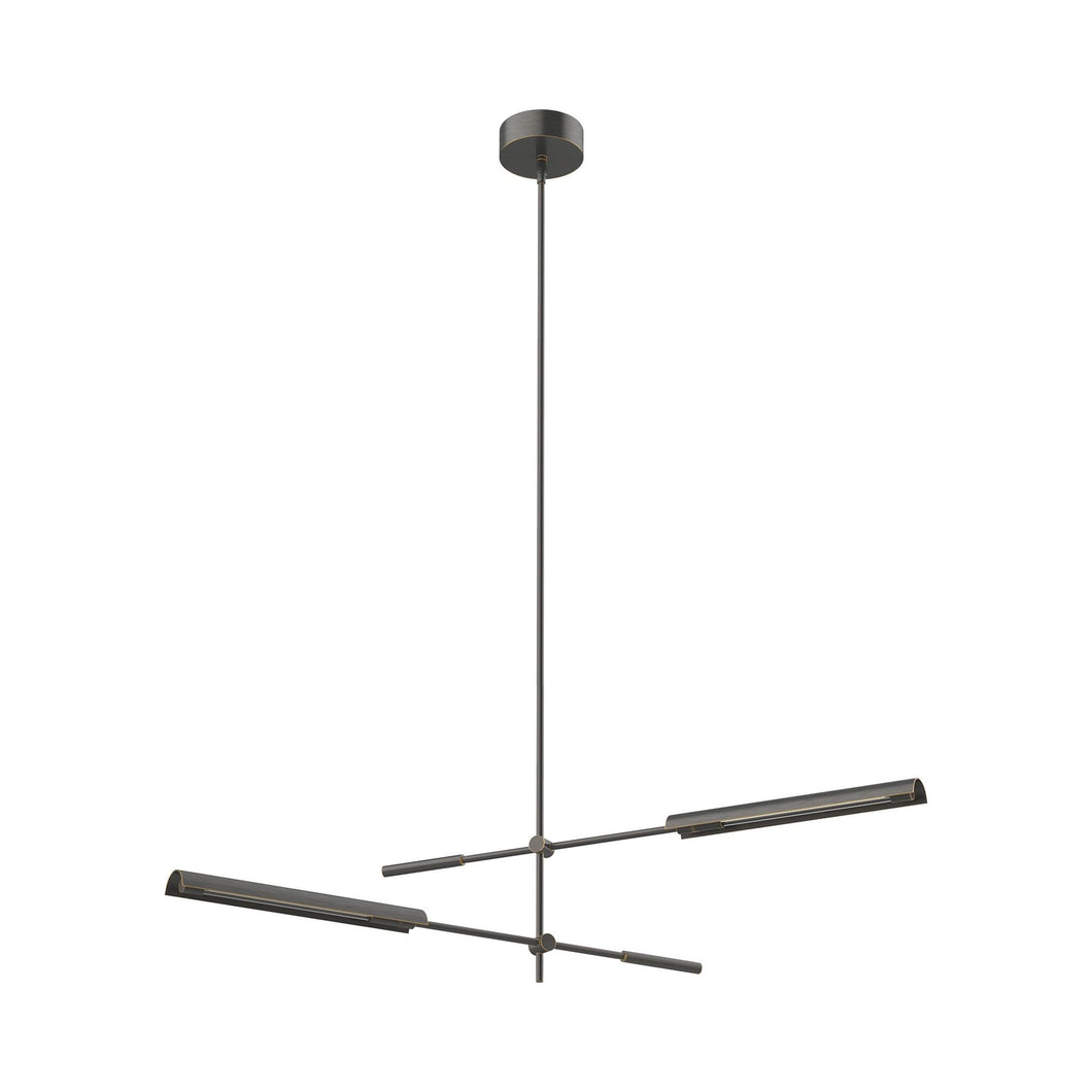 Astrid LED Multi Light Pendant Light in Urban Bronze (2-Light).
