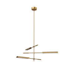 Load image into Gallery viewer, Astrid LED Multi Light Pendant Light in Vintage Brass (3-Light).
