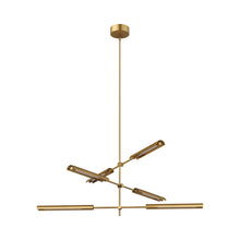 Load image into Gallery viewer, Astrid LED Multi Light Pendant Light in Vintage Brass (6-Light).
