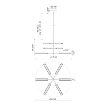 Load image into Gallery viewer, Astrid LED Multi Light Pendant Light - line drawing.
