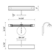Load image into Gallery viewer, Astrid LED Picture Light - line drawing.

