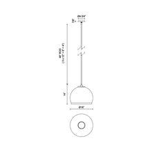 Load image into Gallery viewer, Coast Pendant Light - line drawing.
