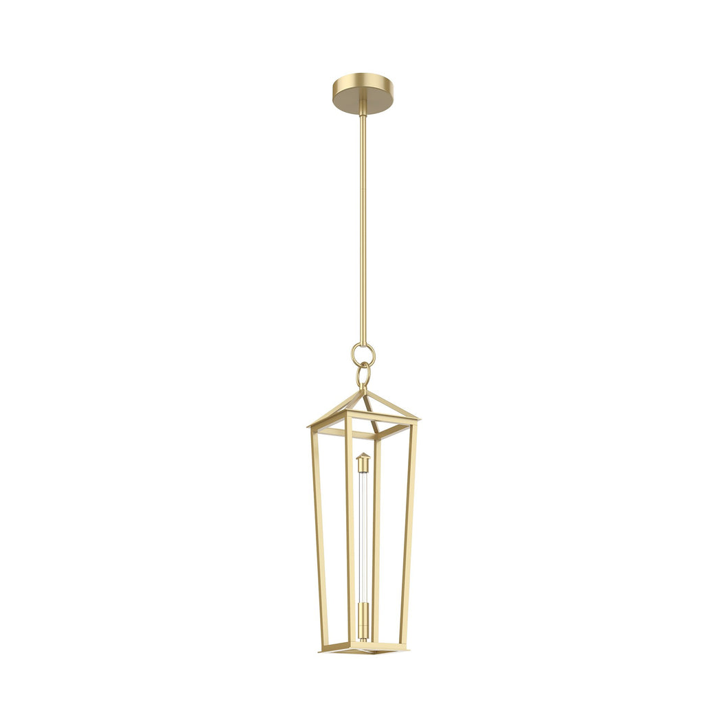 Delphine LED Pendant Light in Natural Brass (Small).