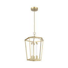 Load image into Gallery viewer, Delphine LED Pendant Light in Natural Brass (Medium).
