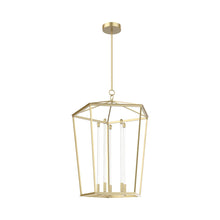 Load image into Gallery viewer, Delphine LED Pendant Light in Natural Brass (Large).
